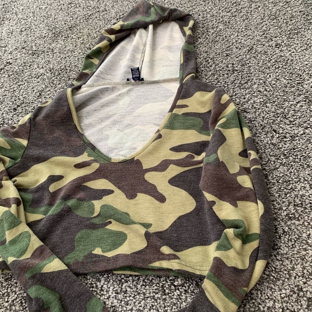 UK2LA army hoodie crop top M